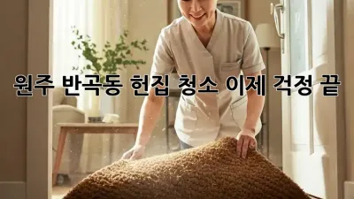 원주 반곡동 헌집 청소, 이제 걱정 끝! ✨